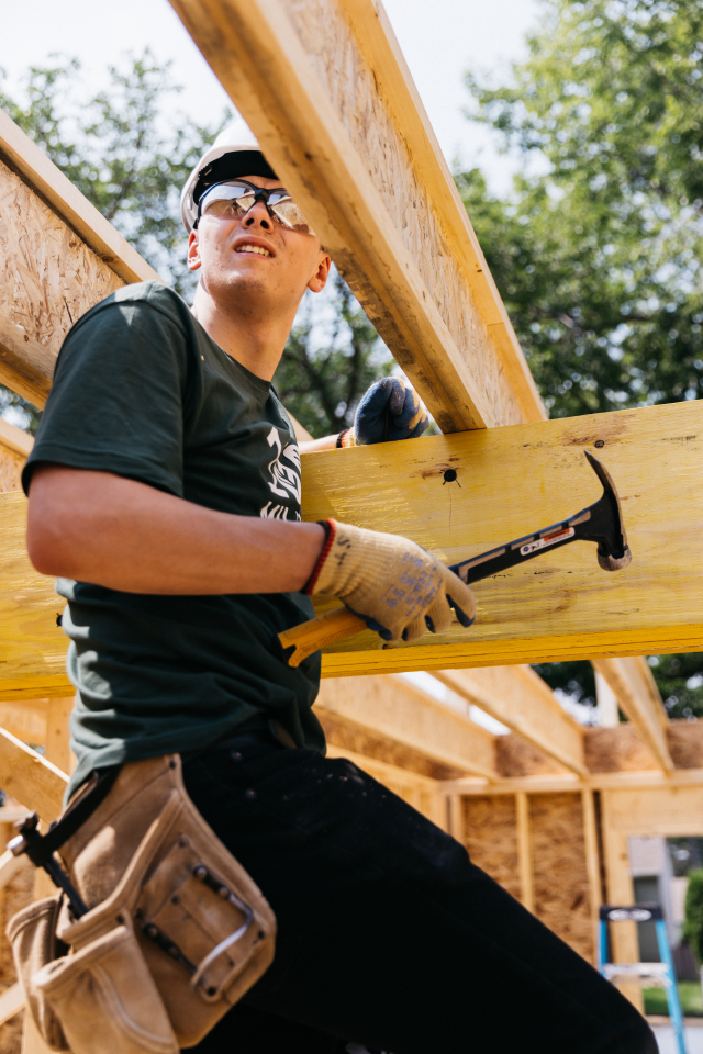 Student Sam T. gaining onsite experience.