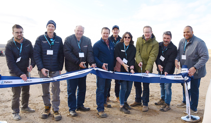 Vince M., Manager, Energy & Bioproducts (second from right) joins the ribbon cutting ceremony at Pattern Energy’s Lanfine Wind facility.